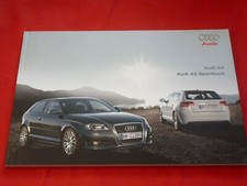 AUDI A3 + A3 8P 8PA Sportback 1.6 - 2.0 TDI quattro depliant brochure del 2009