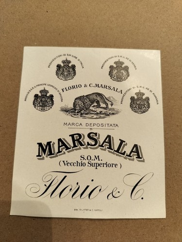 Etichetta florio marsala vino - etichetta,