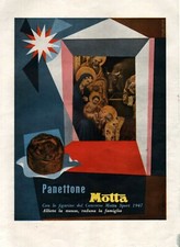 PUBBLICITA' 1948 PANETTONE MOTTA NATIVITA' PRESEPE CONCORSO A PREMI DOLCIARIA 