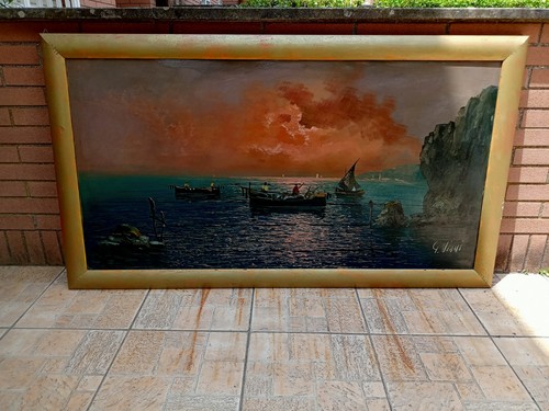 Dipinto olio paesaggio - olio-paesaggio, con