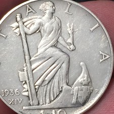?  REGNO D'ITALIA 10 LIRE 1936 IMPERO MONETA VITTORIO EMANUELE III