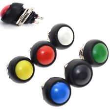 PULSANTE IMPERMEABILE ROTONDO 12mm 12V 24V 230V 3A clacson campanello pc auto