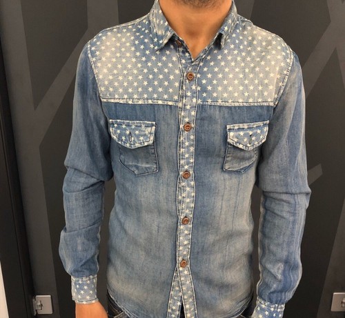 Camicia jeans uomo slim - jeans, fit