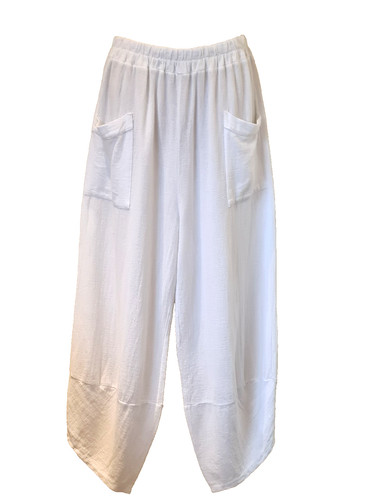 Pantalone lino lavato - , italiano