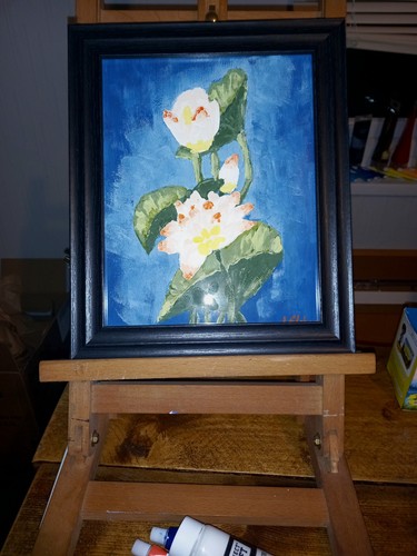 Quadro floreale con - , cornice