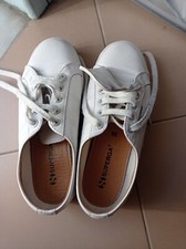 Superga bianche pelle 36 - in, pelle,