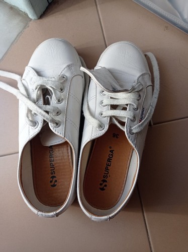 Superga bianche pelle 36 - in,