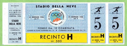 Biglietto olimpiadi cortina - biglietto,