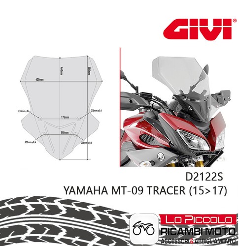 Cupolino givi yamaha mt 09 - yamaha, mt-09