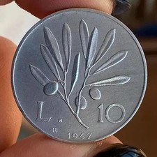 10 LIRE 1947 ULIVO REPUBBLICA