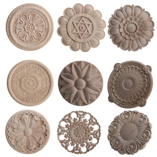 Applique floreali legno - floreali, in