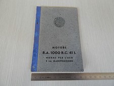 MANUALE USO MANUTENZIONE ORIGINALE 1942 ALFA ROMEO MOTORE RA 1000 AEREO