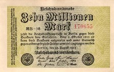 Ro 105d 10 Mio Mark 1923 FZ:MB FZ:56