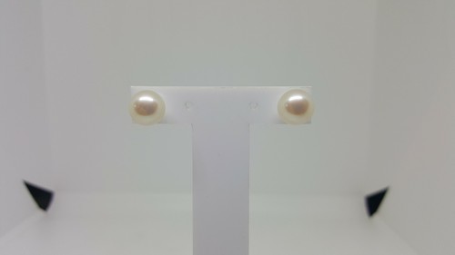 Orecchini bottone con perla - bottone,
