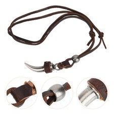  Uomo collana cuoio catena di