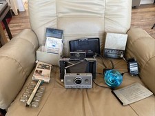 Fotocamera terrestre Polaroid istantanea automatica 240 268 flashgun messa a fuoco M3 lampadine 107 pellicola