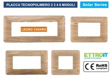 Placche Placca compatibili Bticino Matix 2 3 4 6 Posti Colore Legno Chiaro
