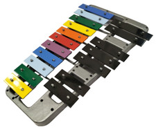 Xilofono Giocattolo 18 Note Base Plastica Note Metallo con Bacchette Usato