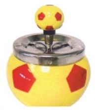 Posacenere a molla pallone ceramica Roma