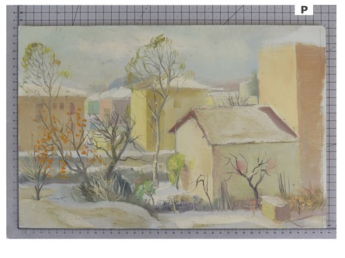 Quadro olio tavola - su,