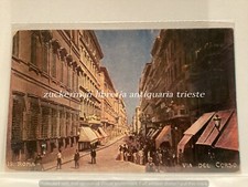  ROMA VIA DEL CORSO cartolina ANIMATA postcard antica VIAGGIATA 