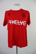 ADIDAS MANCHESTER UNITED T-SHIRT CALCIO MAGLIA UOMO TG L MAN VINTAGE 12 FA CUP