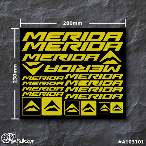 Set adesivi merida giallo - set,