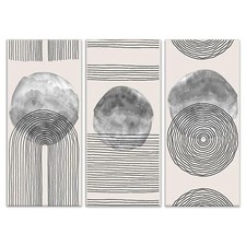 Quadro Moderno 3 pezzi stampa tela GRANDE 100x150 cm LINES geometrico astratto