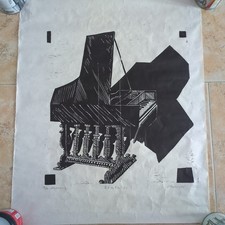 Xilografia cembalo 1995 - cembalo,