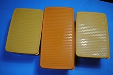 TUPPERWARE FRIDGESMART CONTENITORI CON DOPPIE PRESE D'ARIA - SET DI 3 ARANCIO