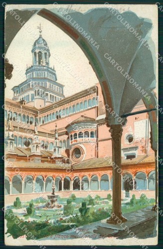 Pavia certosa cartolina - pavia,