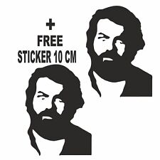 adesivo prespaziato bud spencer pre-spaced sticker + ADESIVO DA 10 CM IN OMAGGIO