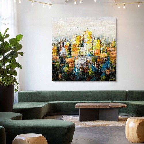 Quadro dipinto mano alba - quadro,