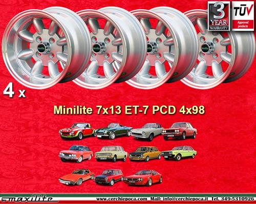 Cerchi fiat minilite 7x13 - 4,