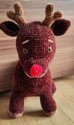 Peluche renna fatta mano - fatta,