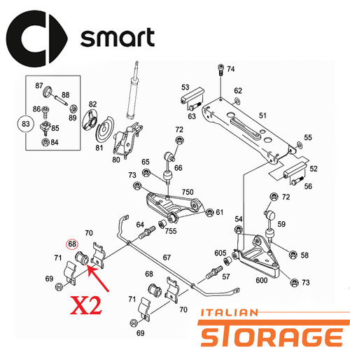 Smart 450 kit boccola barra - 450,