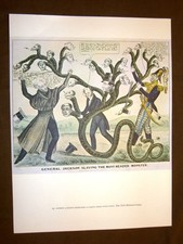 Andrew Jackson vs American Bank + Ufficio commerciale Stampa popolare americana