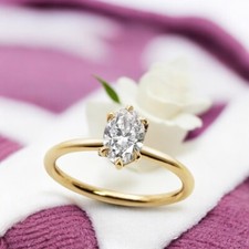Anello 1,00 Ct Taglio Ovale