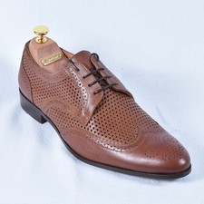 Scarpe Da Uomo Marroni Budapester Cognac Business Nuove In Pelle 41 42 43