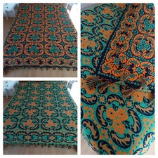 Vintage Copriletto Coperta Abruzzese Matrimoniale Double Face Leggi Descrizione