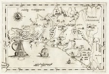Palermo Sicilia Sicilia Italia Italia Cappuccino Carta Mappa Montecalerio 1712