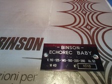 Targa Binson Echorec bambino