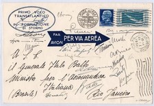 1930 Crociera transatlantica L.7,70 PA aerogramma Rio de Janeiro Cert BOLAFFI