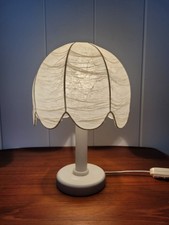 Lampe de table rare LINUS BOPP COCOON à cloche de base en bois, Allemagne 1960
