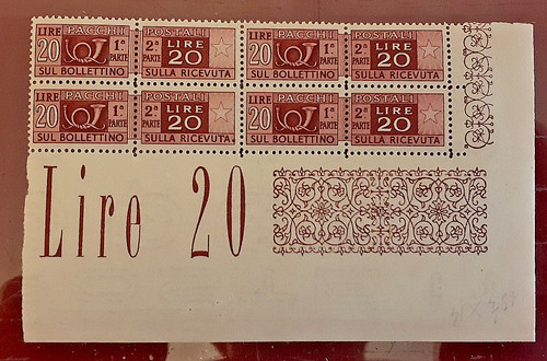 Francobolli pacchi lire - pacchi, 20
