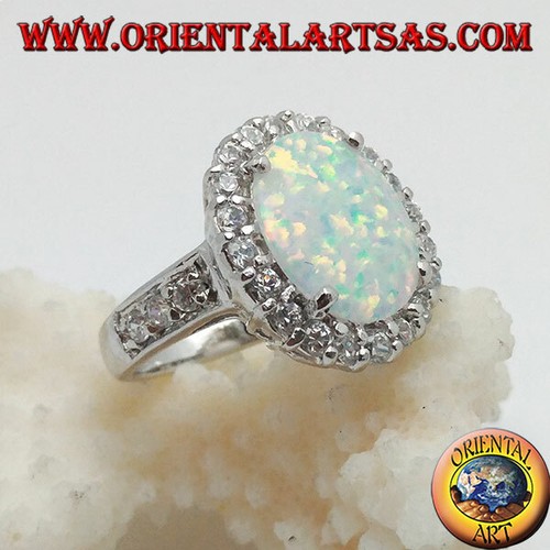 Anello argento 925 opale - anello,