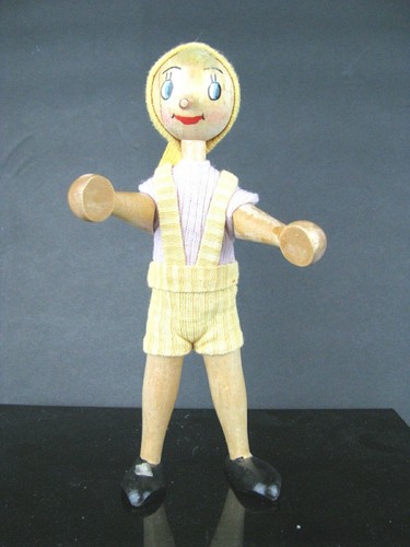 Rara bambola vintage legno - rara,