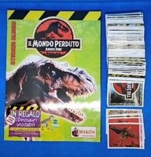ALBUM JURASSIC PARK MERLIN NUOVO/VUOTO+SET COMPLETO DI FIGURINE DA  ATTACCARE
