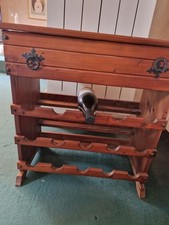 Cantinetta Portabottiglie Vintage anni 60 in solida struttura in legno di Larice