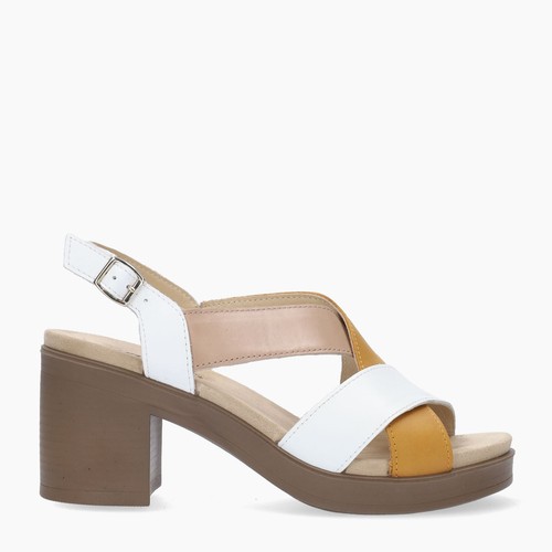 Igi sandalo bianco ocra con - bianco,